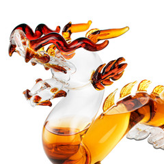 Dragon Drinking Decanter - GOT, I Drink and I Know Things - Whiskey and Wine Decanter Large 10x16" - 100% Lead-Free High Borosilicate Glass, - The Wine Savant Handblown Glass. Movie Night! (600ml)
