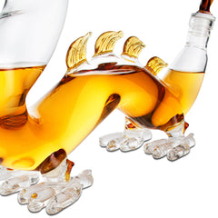 Dragon Drinking Decanter - GOT, I Drink and I Know Things - Whiskey and Wine Decanter Large 10x16" - 100% Lead-Free High Borosilicate Glass, - The Wine Savant Handblown Glass. Movie Night! (600ml)