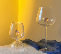 Heart Crystal Wine Glass