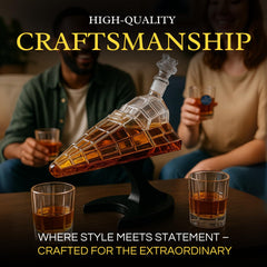 Galactic Command Cruiser Decanter Set | Handmade Glass | 17 Oz