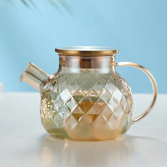 Borosilicate Glass Teapot Amber