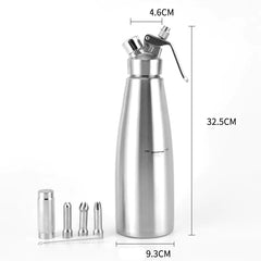 Fancy Aluminum Milk Frother 0.5L to 1L Cream Gun