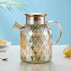 Borosilicate Glass Teapot Amber