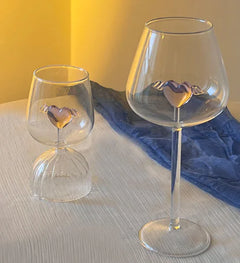 Heart Crystal Wine Glass