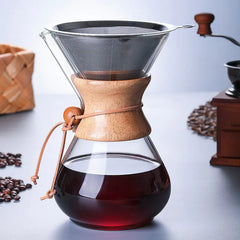Italian Heat-Resistant Coffee Pot for Pour Over Brewing