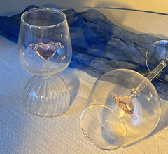 Heart Crystal Wine Glass