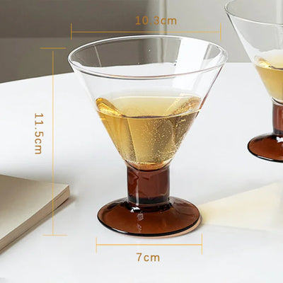 Vintage Crystal Cocktail Glass for Whisky & Wine Decor